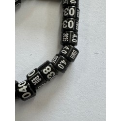 Bagues alu  année 2025 couleur noire  gravure blanche  4.0mm