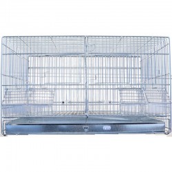 Cage d'élevage double galva 55 cm